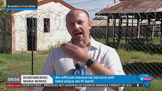 Michael Appel outside the home where #WinneMandela was banished to.