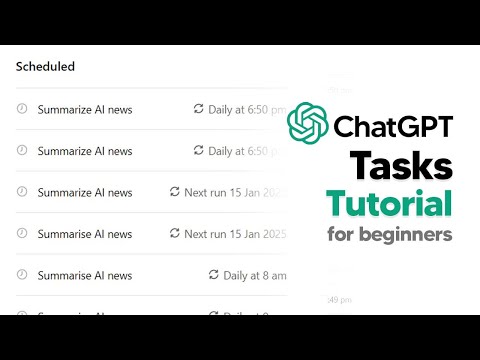 How To Use ChatGPT Scheduled Tasks Tutorial (ChapGPT Tasks Tutorial 2025)
