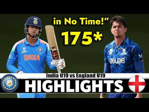 India Vs England Highlights Icc Under 19 World Cup Match 2026 | Ind Vs Eng Highlights