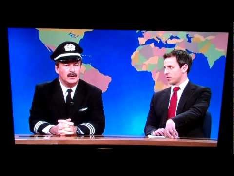 Alec Baldwin as American Airlines Captain Steve Rogers on SNL 2011_12-10