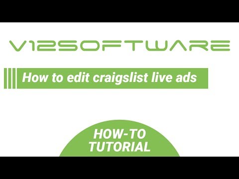 How To Tutorial 2 How To Edit Craigslist Live Ads