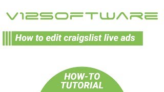 How-To Tutorial #2: How to edit craigslist live ads