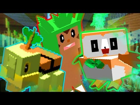Minecraft PokeCube Battles - GRASS STARTER POKEMON BATTLE!! (Minecraft Pokemon Mod)