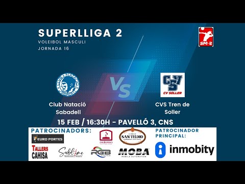 Superlliga2 masculina: CN Sabadell - CVS Tren de Soller (15/02 - 16:30h)