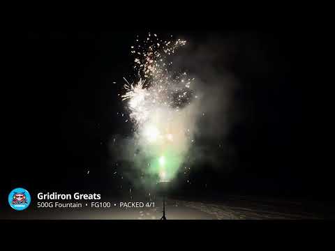 FG100 Gridiron Greats - 500G Fountain - Sky Bacon Fireworks 2025 Production
