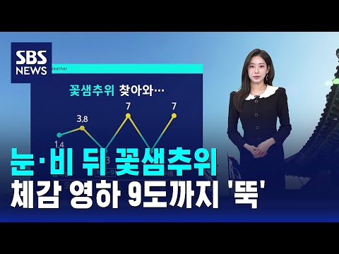 [날씨] 눈·비 뒤 꽃샘추위…체감 영하 9도까지 '뚝' / SBS