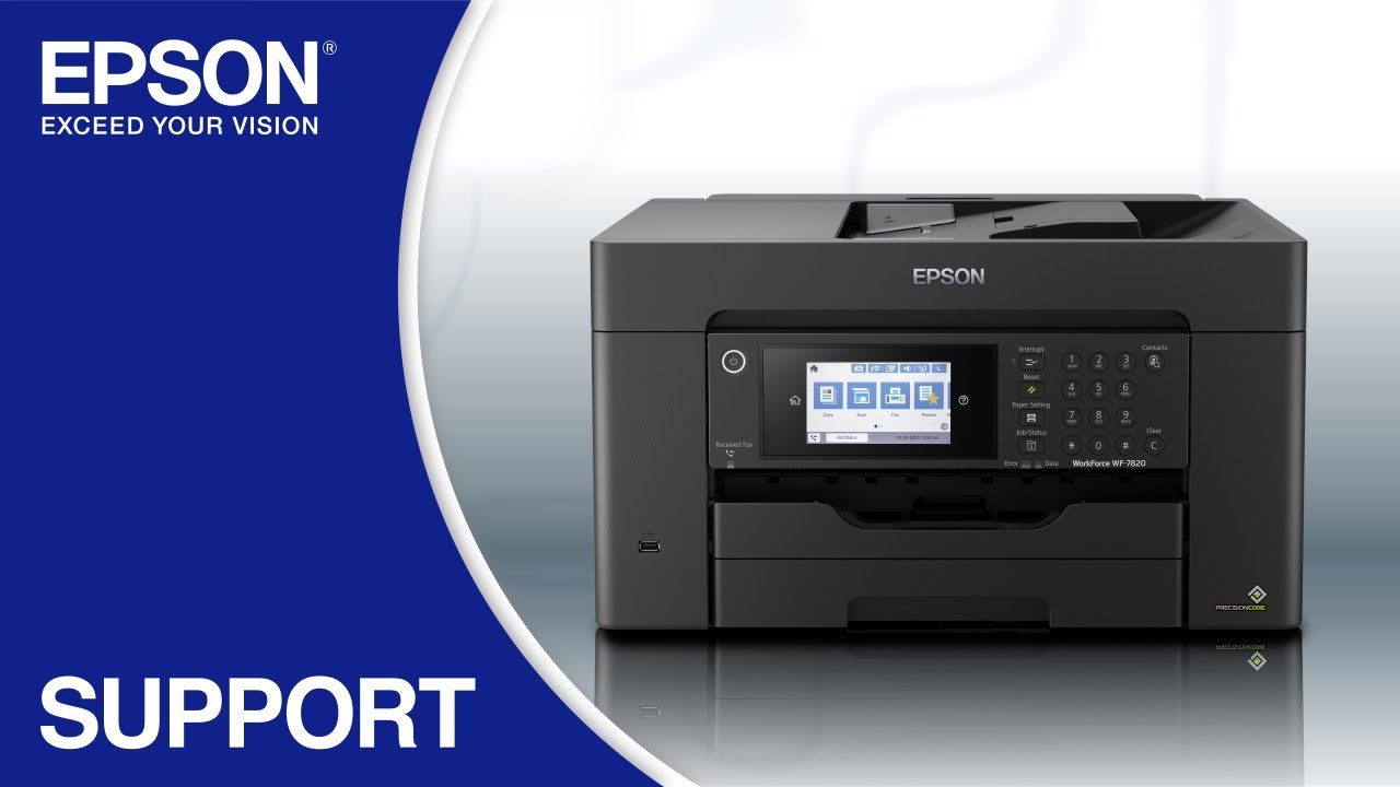 Epson WorkForce WF-7820 | Wireless Setup Using the Control Panel