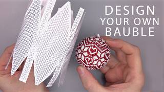 How to make a beaded Christmas bauble pattern + free designing app! #diy #christmasdecor #beads