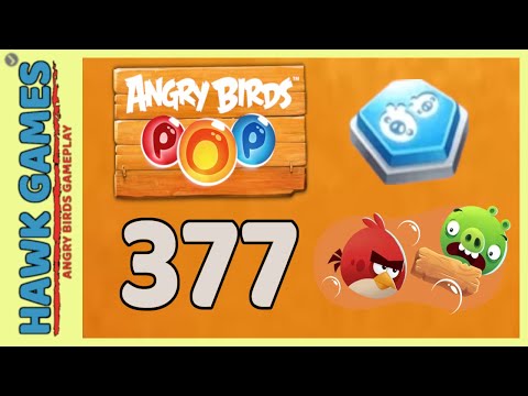 Angry Birds Stella POP Bubble Shooter Level 377 - Walkthrough, No Boosters
