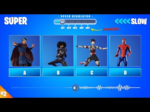 GUESS THE FORTNITE SKIN DANCING IN SLOW MOTION - Fortnite Challange - PART 2 | Super