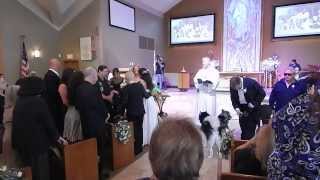 Groom and bride hold their wedding with their dogs. PT2