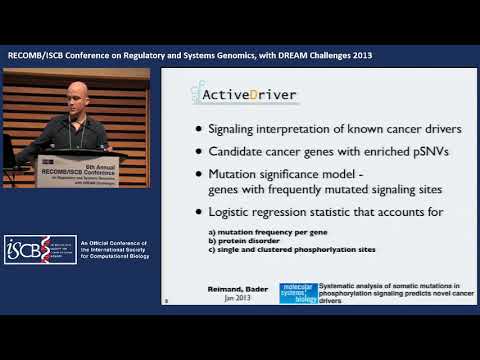 The Mutational landscape of Phosphorylation Signaling in Cancer - Juri Reimand - RECOMB/RSG 2013