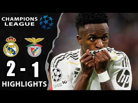 Real Madrid vs SL Benfica 2-1 - Highlights & All Goals - Vinicius Junior & Tchouaméni Goals