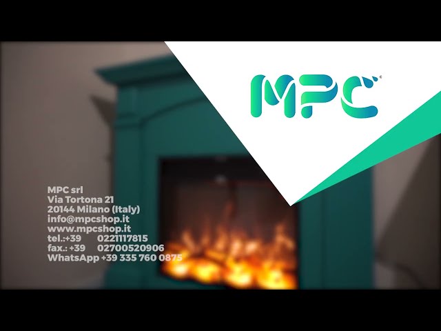 MPC Camino Ketona Elektrischer Bodenkamin 1500 W Türkis video