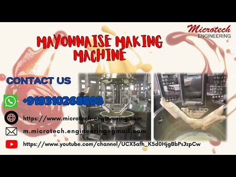 Mayonnaise Processing Machine