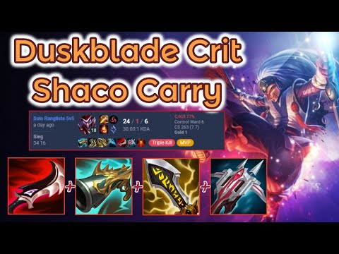 Duskblade Oneshot Shaco Jungle - PreS13 Platinum [League of Legends] Full Gameplay - Infernal Shaco