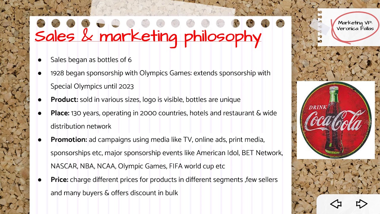 Veronicas slides Coca Cola Presentation Business Policies and Strategies