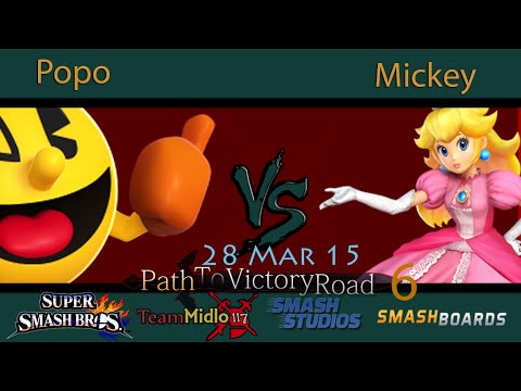 PTVR6 - Popo (Pacman) Vs. Mickey (Peach) SSB4 Tournament   Smash 4 Wii U