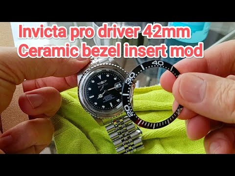 Invicta pro diver 42mm Ceramic bezel insert mod #watch