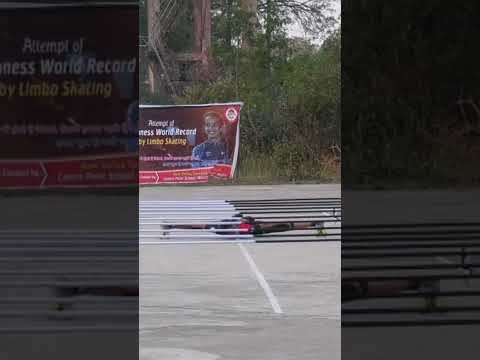 Fastest time to limbo skate under ten bars: 1.69 secs by Shrishti Sharma #shorts