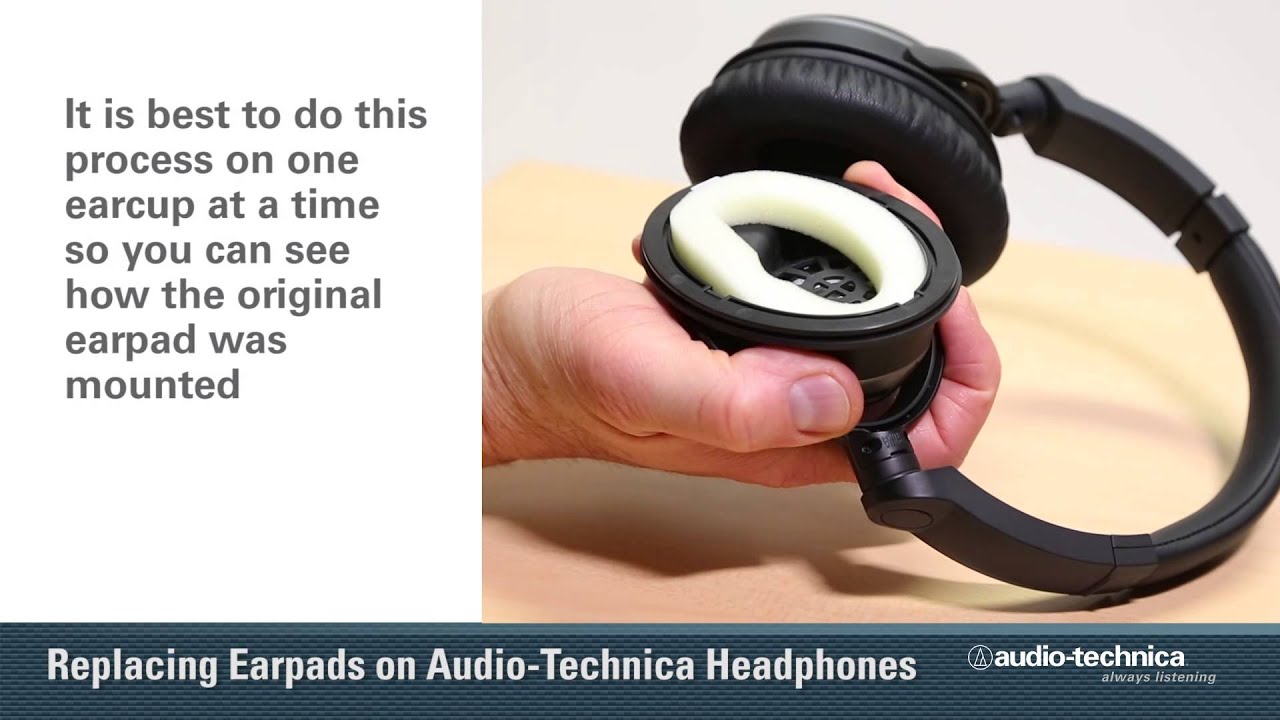 Audio Technica Replacement Ear-pads for M50x Headphones - Black - Pair