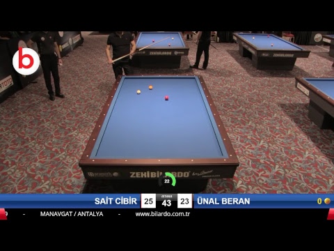 SAİT CİBİR & ÜNAL BERAN Bilardo Maçı - 2019 TÜRKİYE KUPASI 1. ETAP ERKEKLER-2.ÖN ELEME