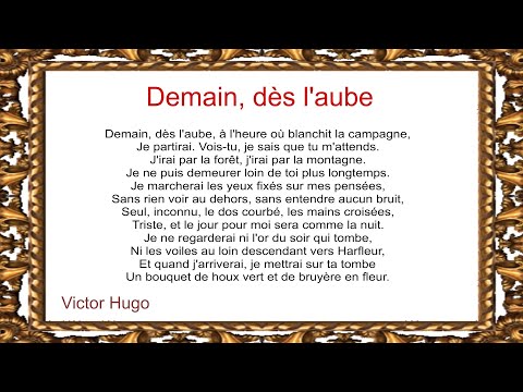 French Poetry – Tomorrow, at dawn ✍️ Victor Hugo