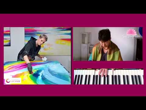 Soul Diving Piano meets abstract painting  #piano #painting