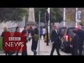 Jogger runs into David Cameron then gets briefly.