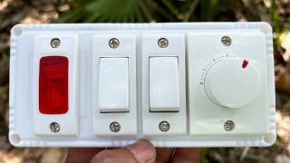 Indicator + 2Switches + Fan dimmer board wiring 😇|