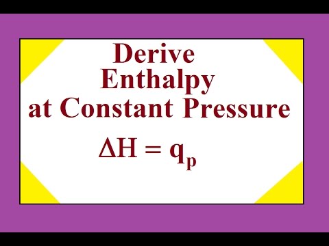 Derive Enthalpy at Constant Pressure