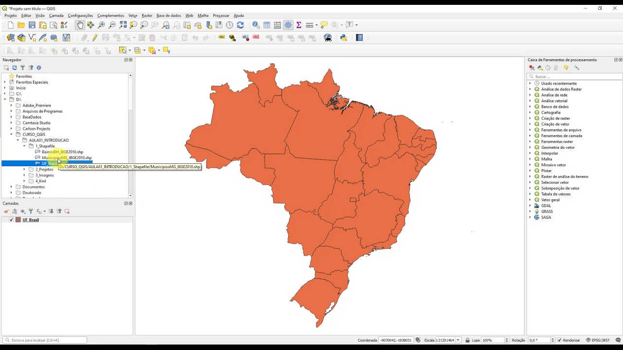 Curso QGIS - Aula 01 - Introdução
