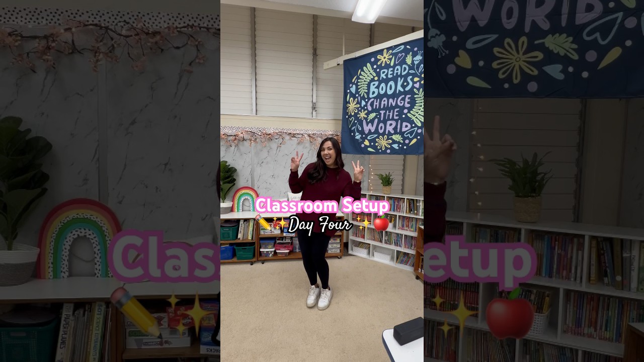 Elementary Teacher Classroom Setup Day 4 #classroomsetup #classroomdecor