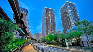 Japan: Tokyo Shibaurafuto Sunset to Night Walking Tour • 4K HDR