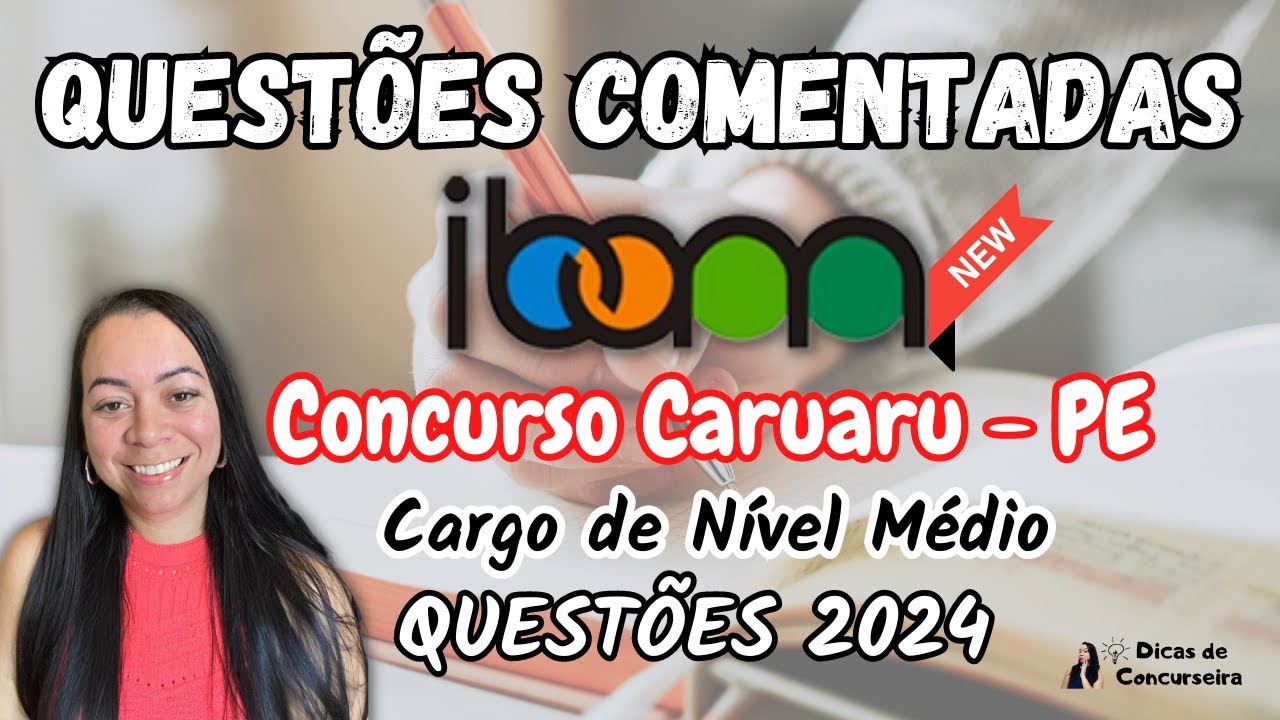 Questões IBAM 2024 - Nível Médio | Concurso CARUARU - PE