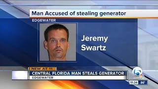 Florida man charged with stealing neighbor's generator