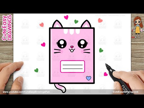 How to Draw a Cute Easy Notebook - Step by Step for Kids And Toddlers
