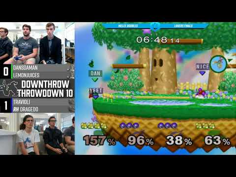 DTTD #10 SSBM - Dansdaman & LemonJuices Vs. Dragedo & Travioli - Doubles Losers Finals