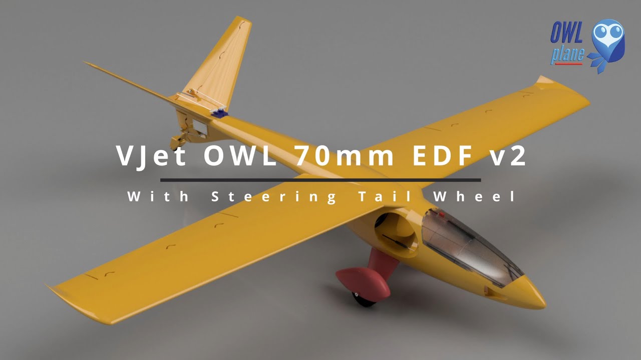 VJet OWL 70mm EDF v2 - w/ steering tail wheel and LW-PLA - Coming Soon !