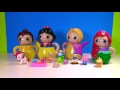 Disney Princesses Tea Set Ariel Belle Rapunzel Have Wrong Oufits Fun Videos For Kids