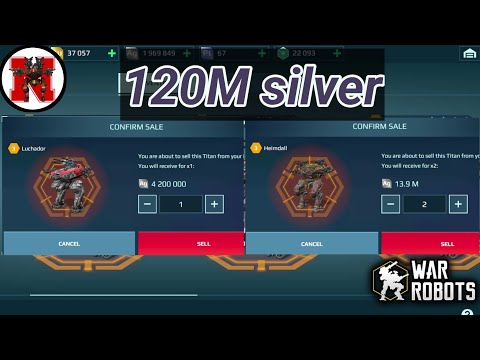 I get 120M silver from Selling 3 Luchador and 2 Heimdall War Robots