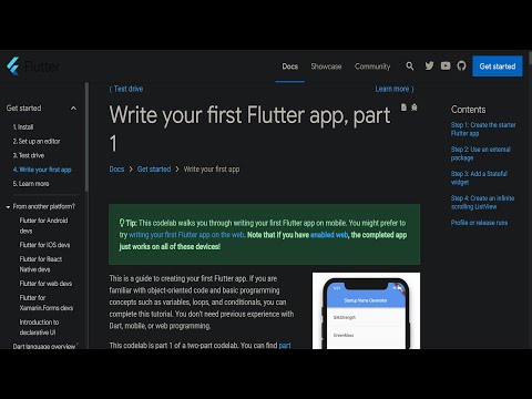 📱 Write your first Flutter app, part 1.