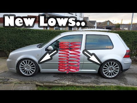 How to install lowering springs on a VW Golf