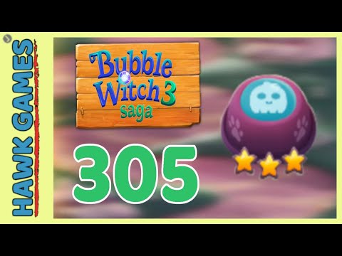 Bubble Witch 3 Saga Level 305 Hard (Lead the Ghost Upwards) - 3 Stars Walkthrough, No Boosters