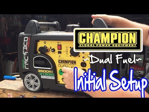 Champion 3500 Dual Fuel Inverter Generator Setup Tutorial, Electric Start, Runs On Gas & Propane