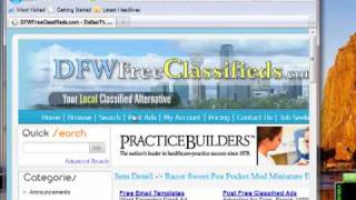DFW Craigslist Alternative - DFWFreeClassifieds.com - See Backend Operations