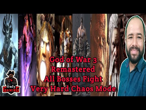 God Of War 3 Remastered All Bosses Fight Very Hard Chaos Mode #onlygaming00545