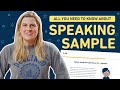 All about the Speaking Sample on the DET—with practice example!