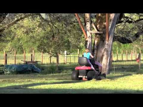 Emily Leavitts First Mowing at 7.