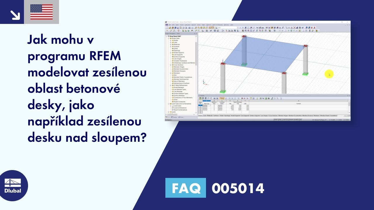 FAQ 005014 | Jak mohu v programu RFEM modelovat zesílenou oblast betonové desky, jako například zesílenou desku nad sloupem?